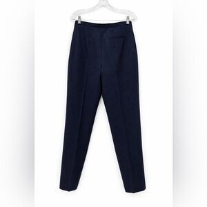 Harve Benard VTG Wool Navy Blue Pinstripe Dress Pants High Waist Classic Size 6